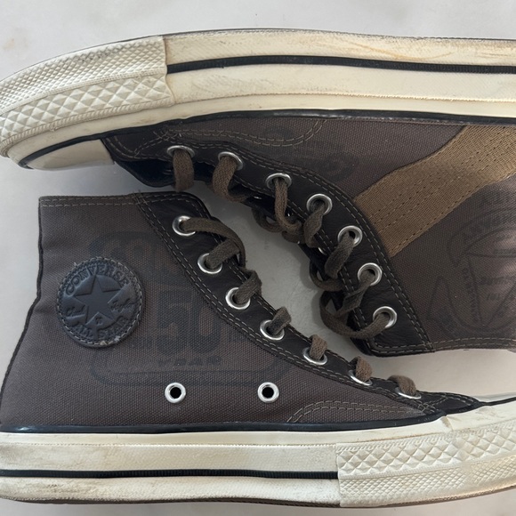 Converse Chuck 70 High-Top Sneakers - Dark Brown and Tan. Unisex M4. W6 - Picture 6 of 13